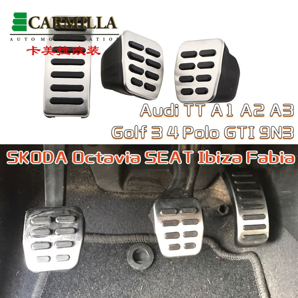 Aço Inoxidável Pedais De Freio De Gás Do Carro Para Audi TT A1 A2 A3 Pedal VW Golf 3 4 Polo GTI 9N3 SKODA Octavia SEAT Ibiza Fabia