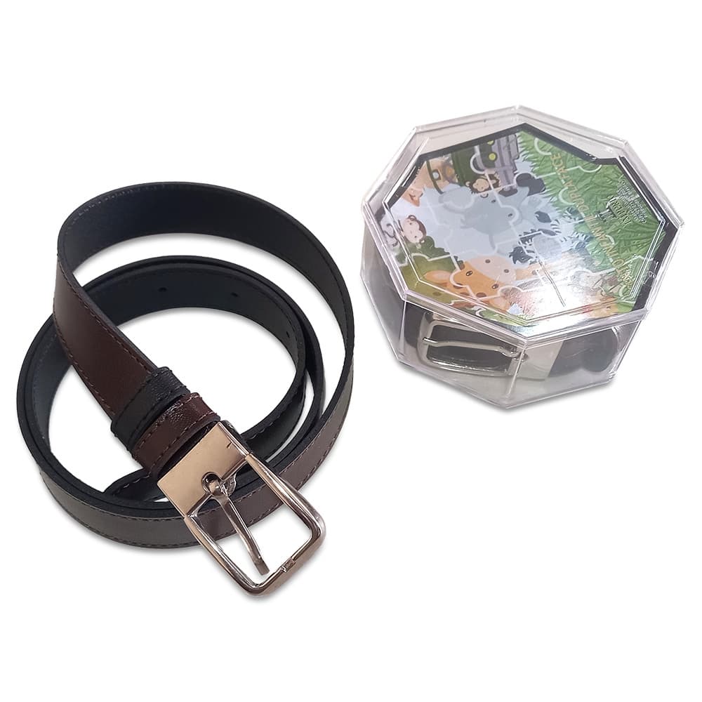 cinto dupla face masculino infantil na caixa