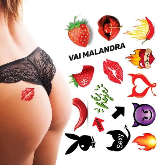 Tatuagem Temporárias Íntima SEXY Depilação SEX SHOP