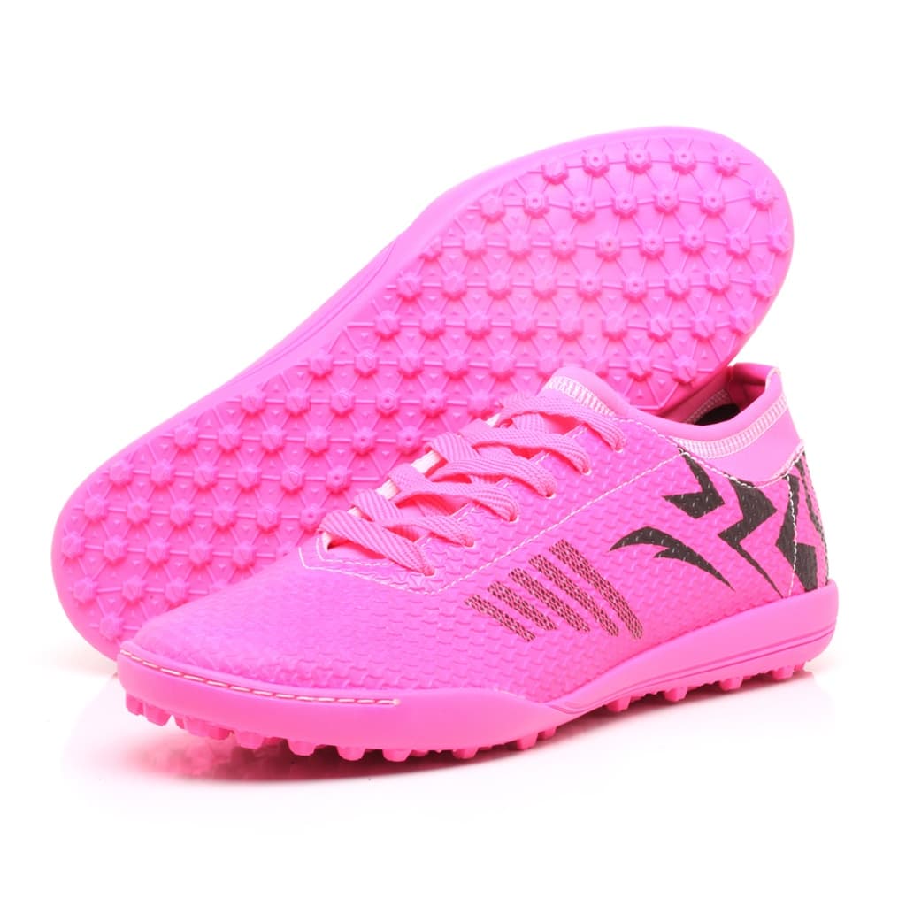 Chuteira para Society Botinha Cano Alto Adulto Rosa Lançamento Leve Confortável Pronta Entrega