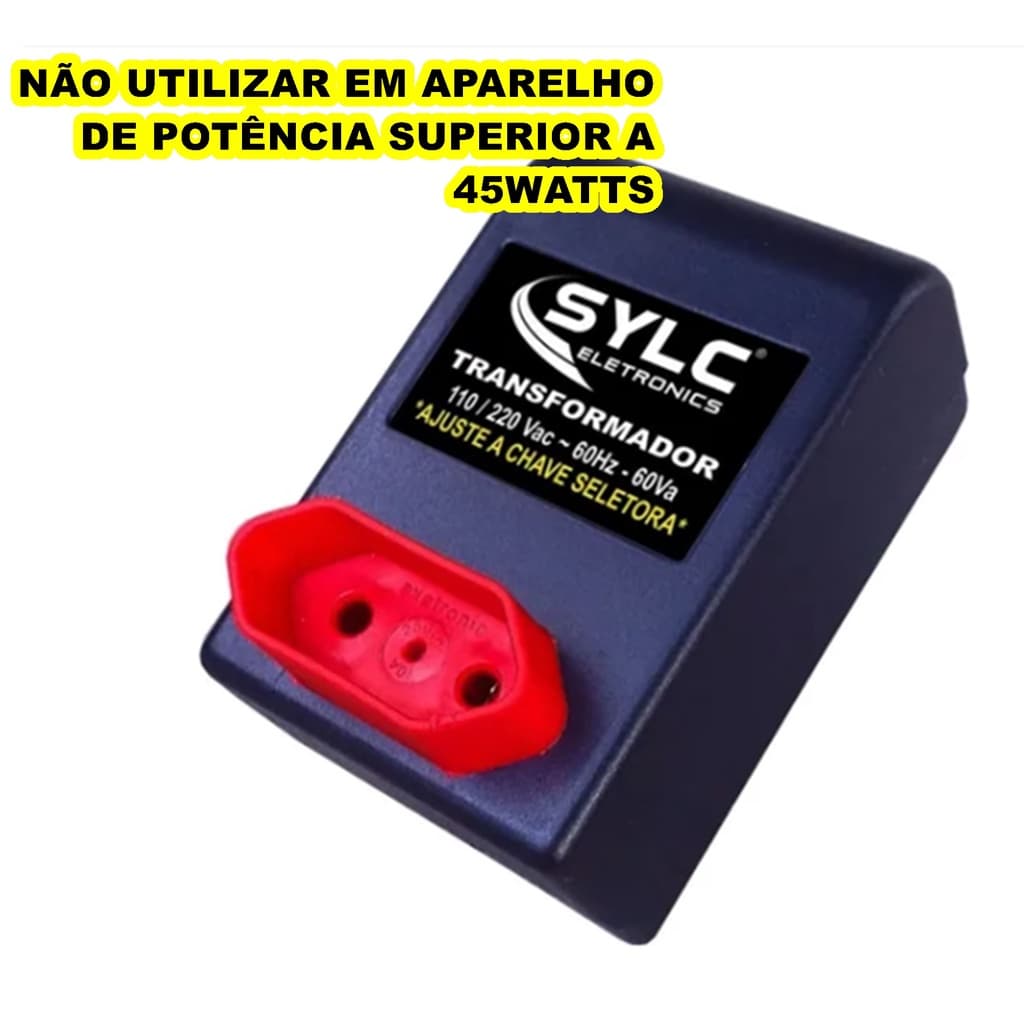 Conversor De Voltagem Transformador 60va 110-220v Ou 220-110v 45w