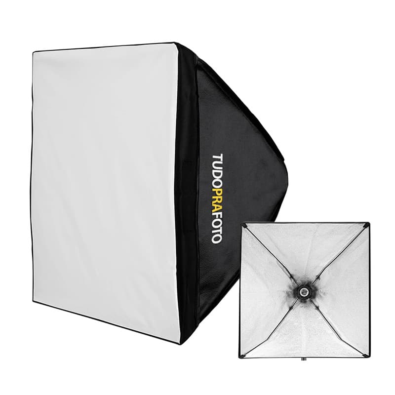 Softbox 50x50 Iluminador Tudoprafoto Soquete E27 c/ Difusor - FEBK5050-1