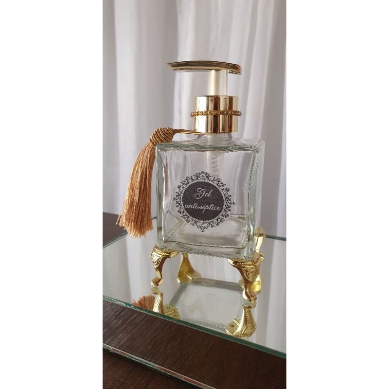 VIDRO PARA GEL ANTISSÉPTICO COM PEZINHO.