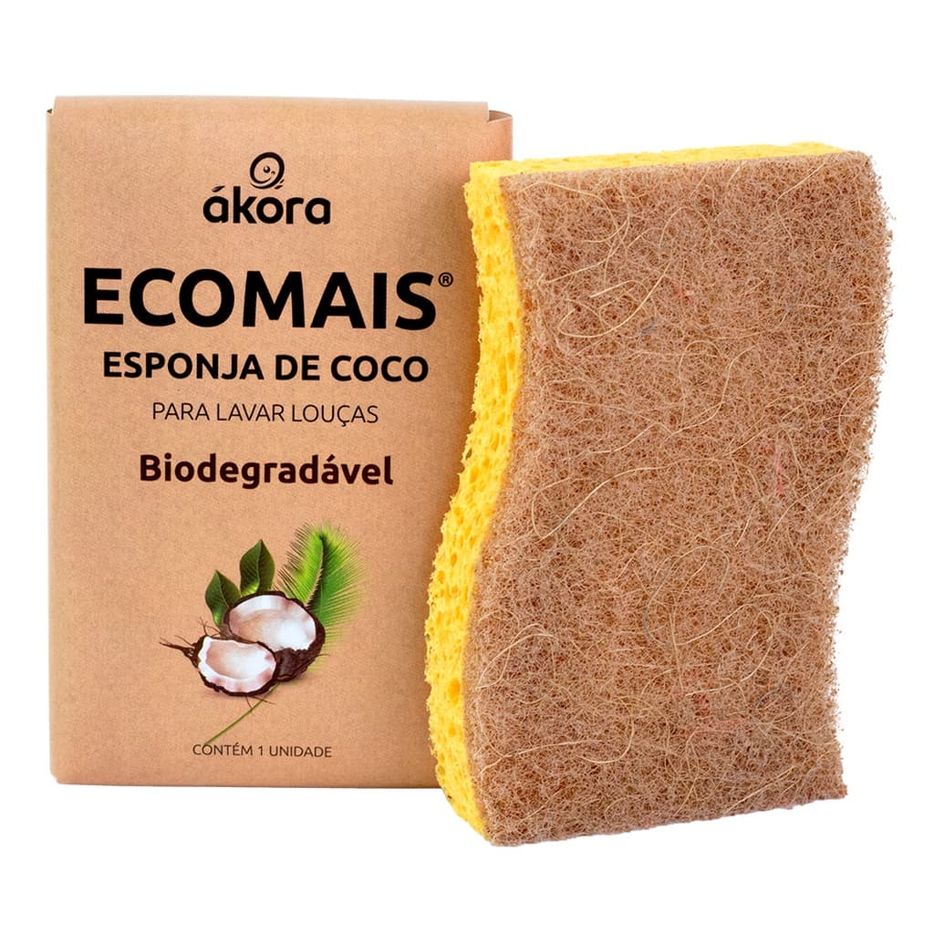 Esponja De Coco Bucha Mágica Para Cozinha Louças E Talheres Ecomais Akora