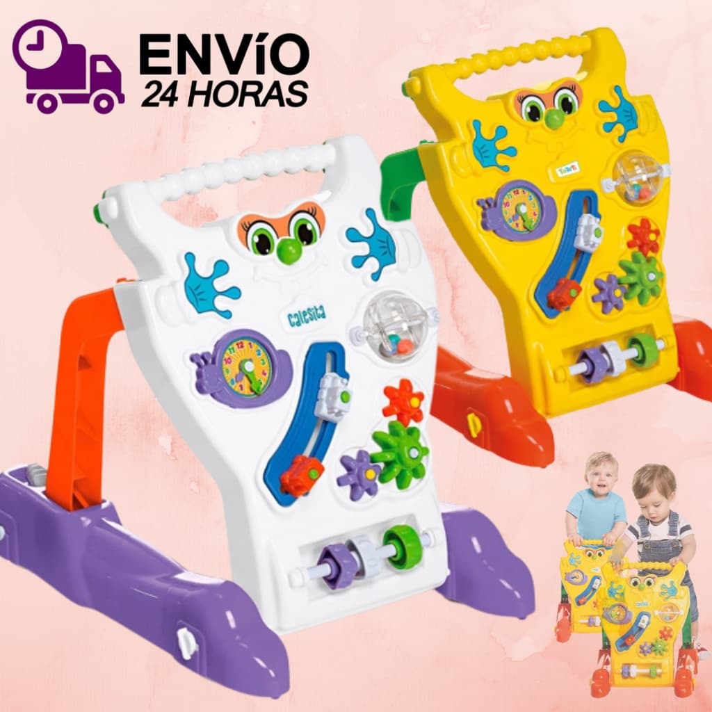 Andador Bebê Infantil Feliz - Brinquedo Educativo Didático para Bebê  - Calesita/Tateti