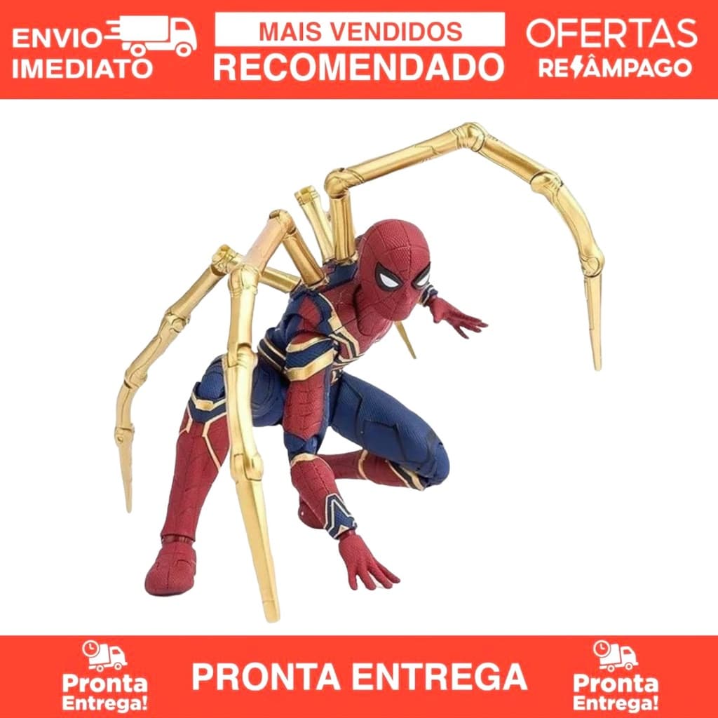 Boneco Homem Aranha Com Garras Novo Uniforme Do Aranha De Ferro Vingadores Colecionável
