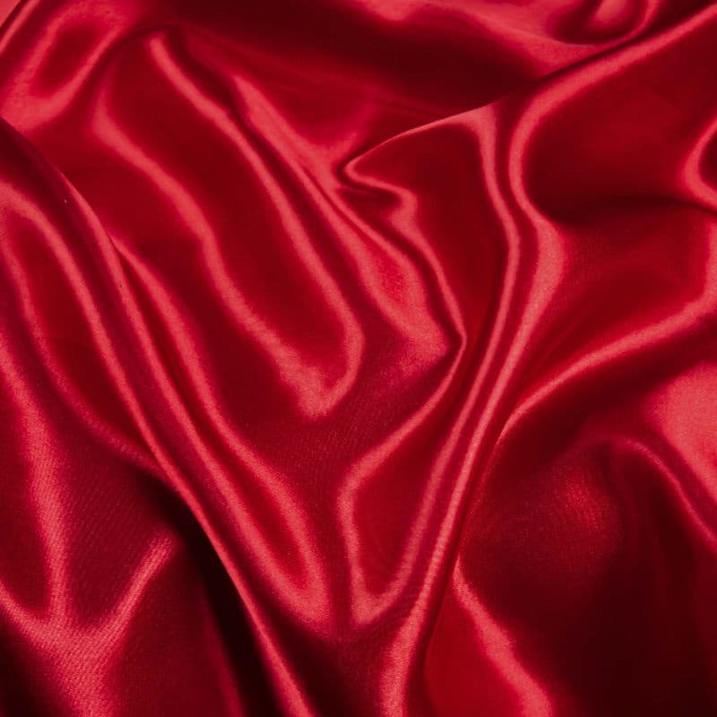 Tecido Cetim Vermelho Charmousse 1,40x1,00m Para Roupas e Decorações