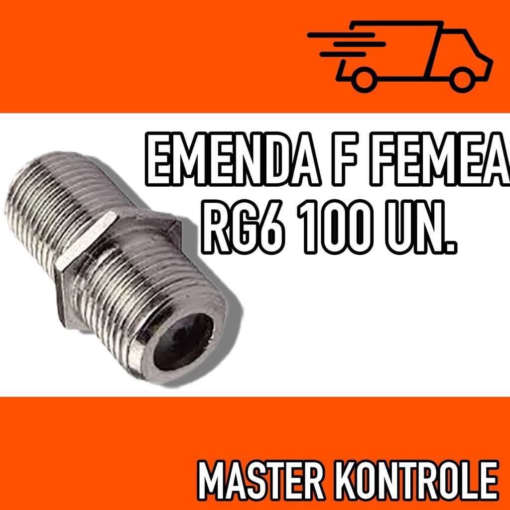 Emenda F Fêmea X Fêmea Cabo Rg6 100 UNIDADES