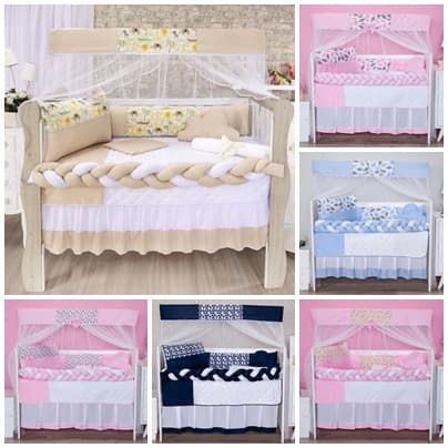 Kit Berço Trança Americano e Nacional 11 Peças Completo