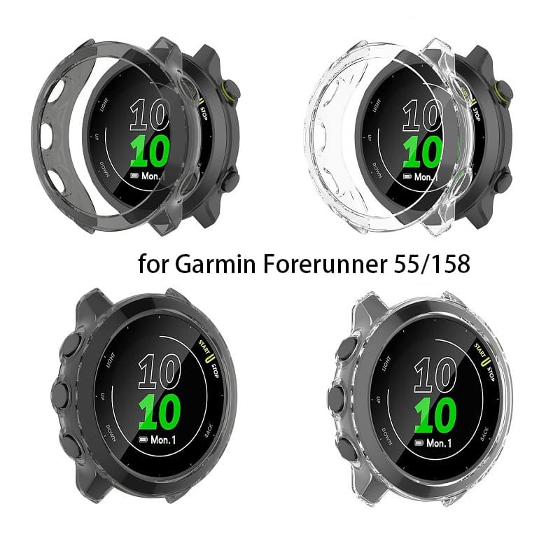 Capa De Celular Flexível De TPU Transparente Para Garmin Forerunner 55 158