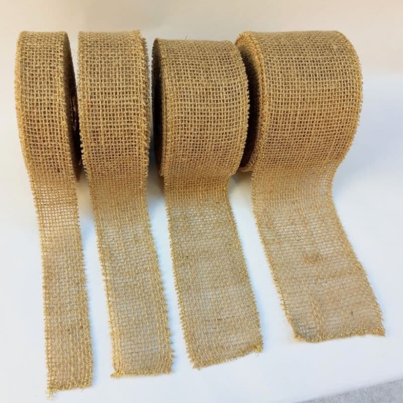 Rolo fita de juta natural c/fios dourado grossa e fina para artesanato decoração laços casamento