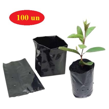 100 Sacos Plásticos Para Mudas 10x 18 / ENVIO IMEDIATO