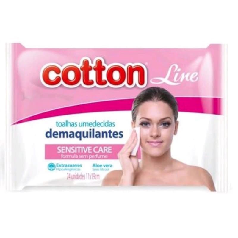 Toalhas umidecidas demaquilantes cotton line 24und lenços