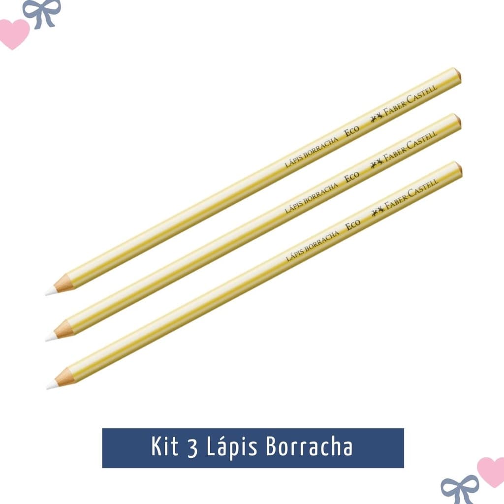 Kit Lapis Borracha Faber Castell 3 Unidades