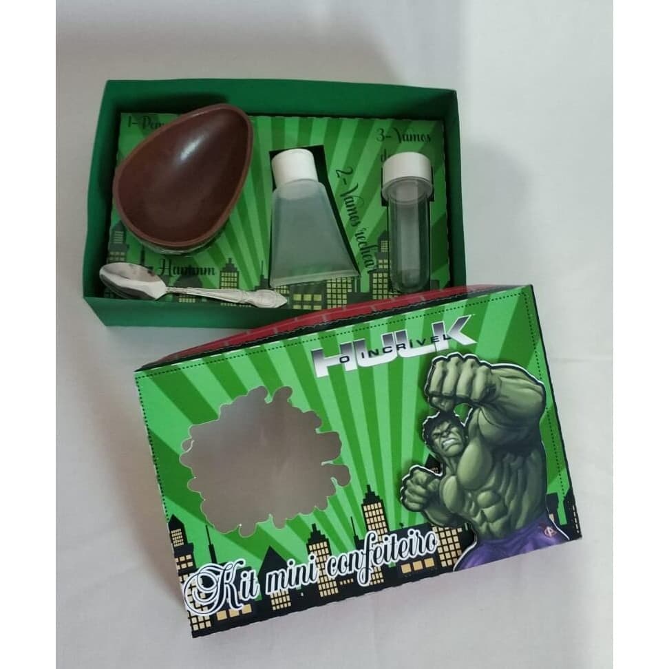 Embalagem mini confeiteiro Hulk