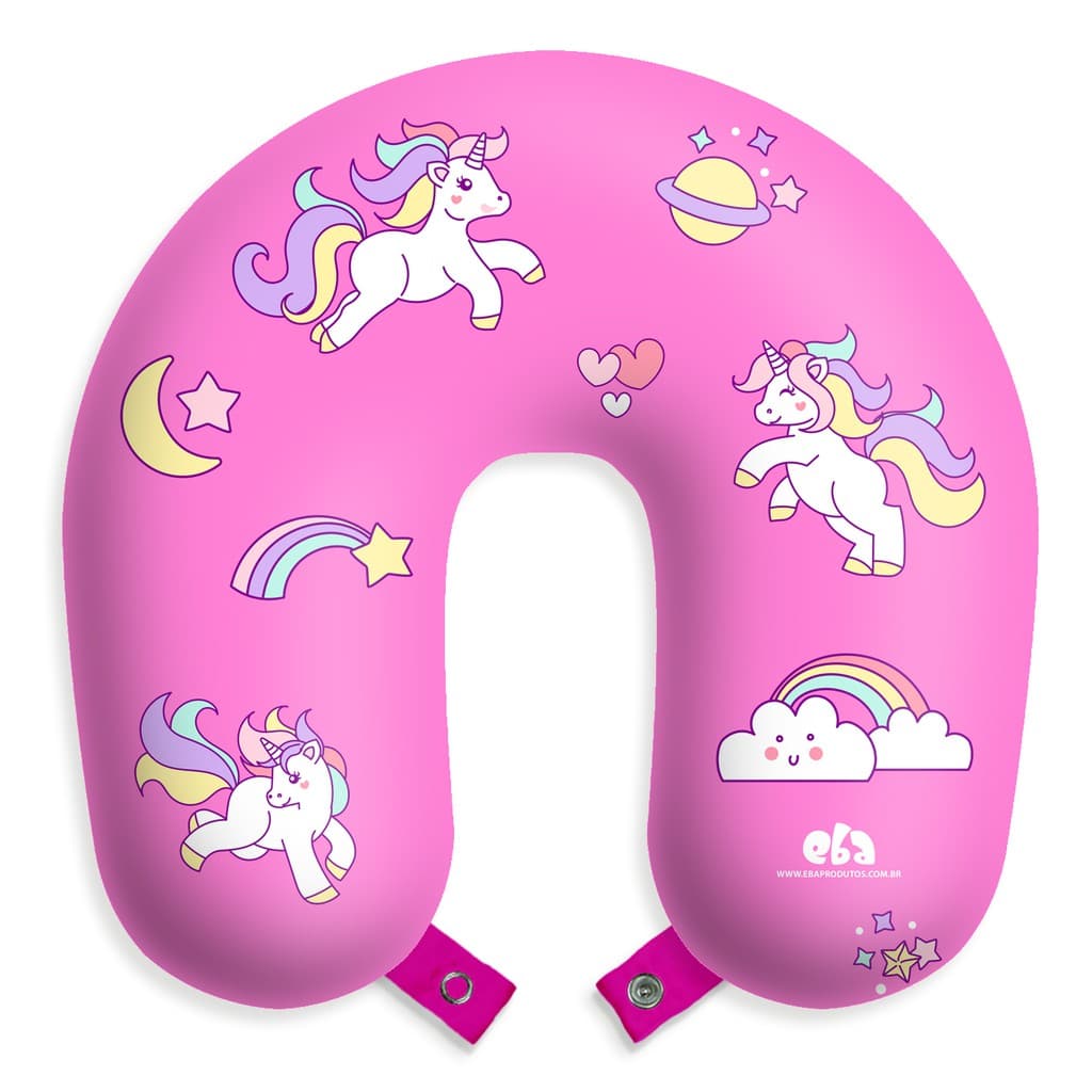 Travesseiro Almofada De Pescoço Viagem Infantil Unicórnio férias crianças menores que 6 anos