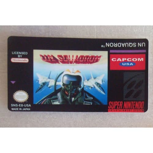 Label Un Squadron Super Nintendo Snes Etiqueta P/ Cartucho