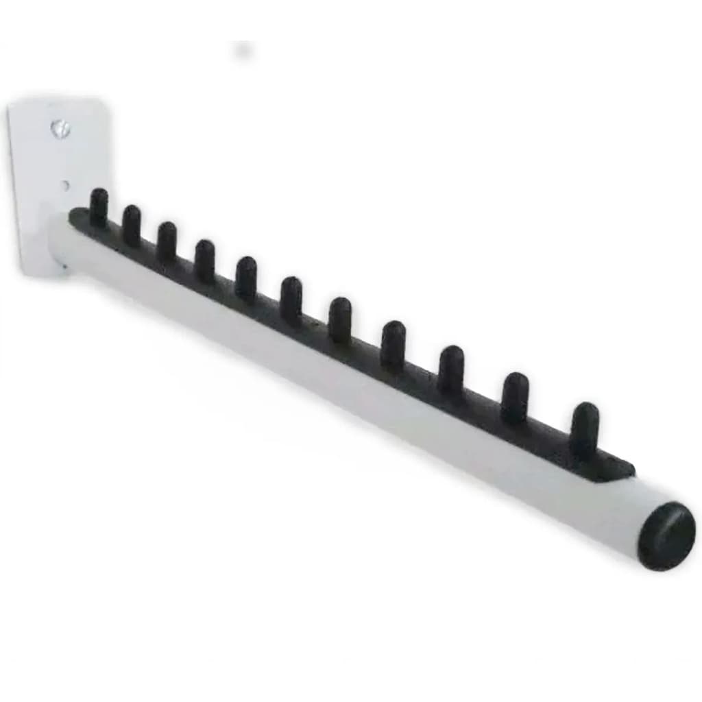 Expositor Rt Arara Inclinado Cabideiro Parede P/ 10 Cabides 1 Unid Branco