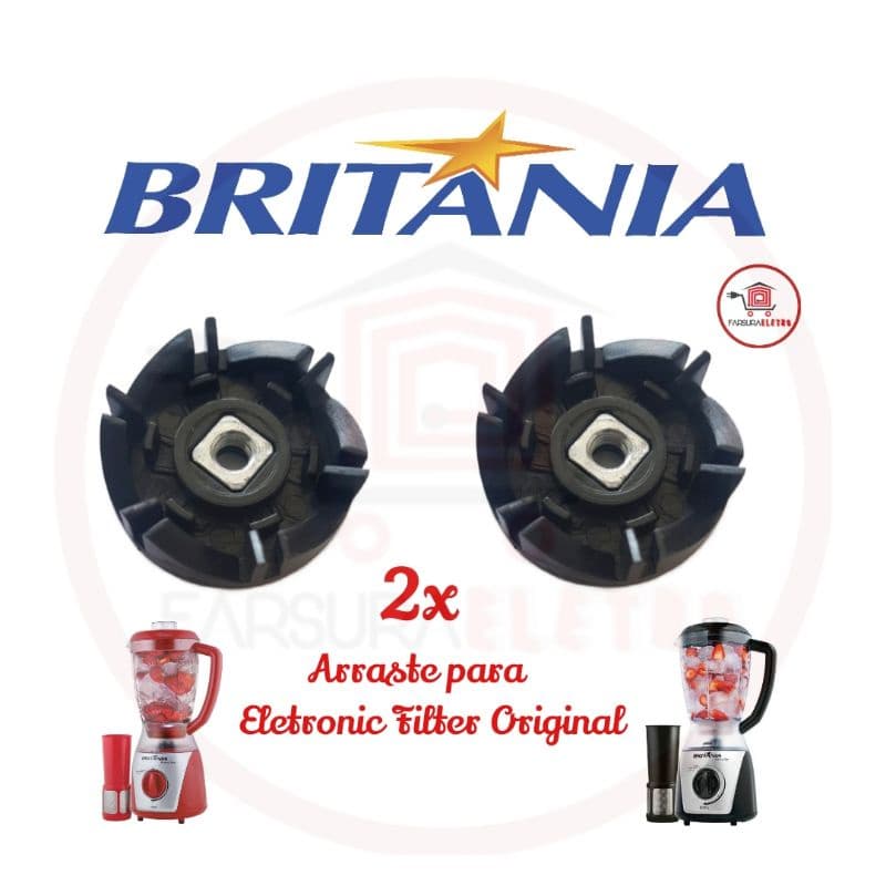 2x Arraste do Copo Liquidificador Britania Eletronic Filter Original
