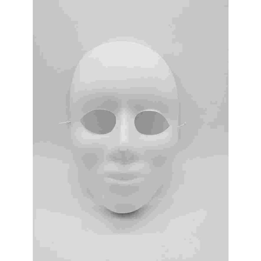 Mascara Sem Face Branca Carnaval Haloween Festas Disfarce