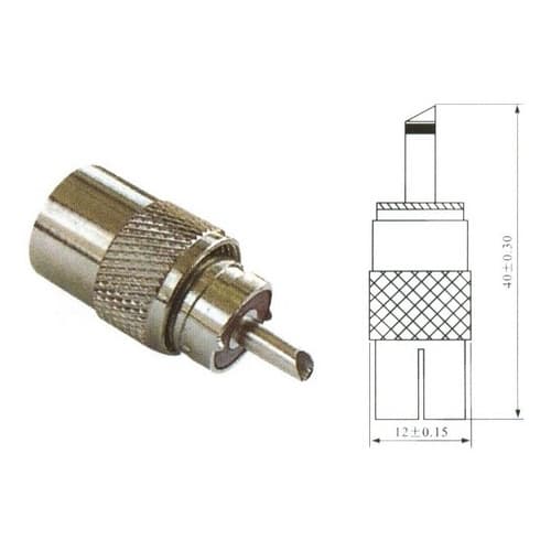 Kit 10 Peças - Conector Uhf Macho P/ Solda Cabo Fino