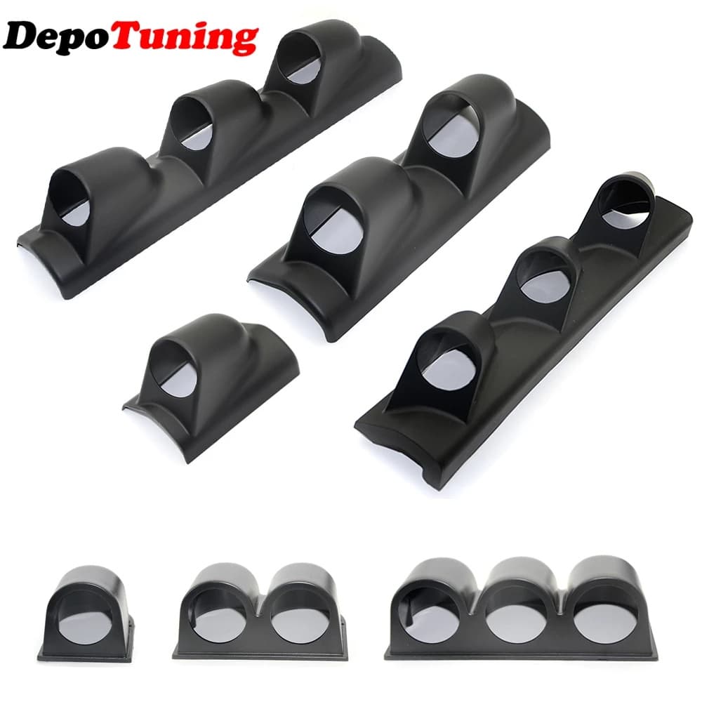DepoTuning 2'52mm Medidor Pod Carro Universal Preto Single/Double/Triple Left/Right Hand Drive Metros Titular