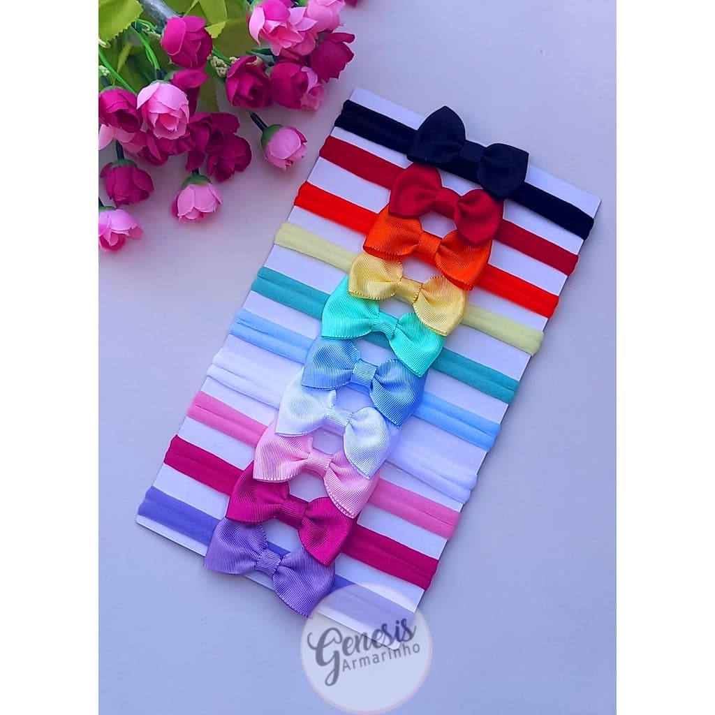 Kit 10 Faixinhas Laços  Bebê Menina