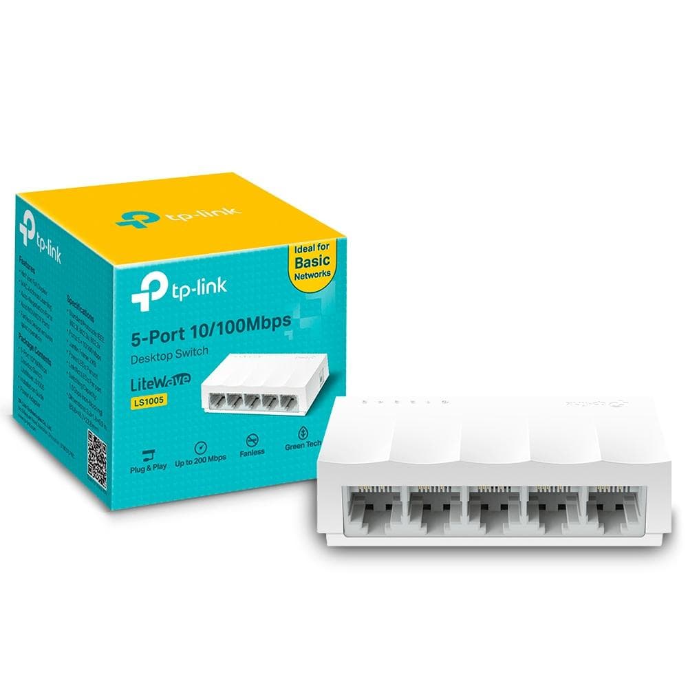 SWITCH DE REDE TP-LINK 5 PORTAS 10/100 LS1005