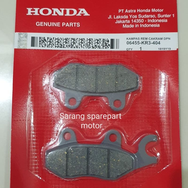 Pastilha De Freio A Disko Frontal Supra x Grand KR3