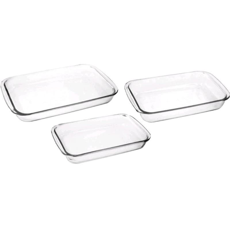 Conjunto Marinex Travessas Retangular Assadeiras Pirex Lasanheira  3 peças PROMOÇÃO