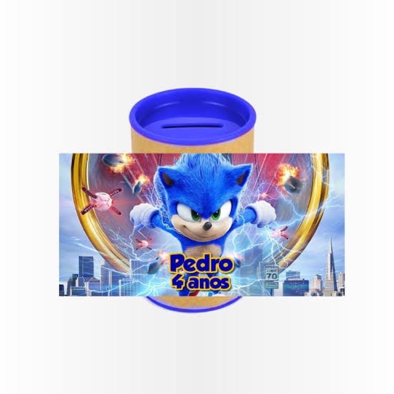 20 cofrinhos personalizado sonic