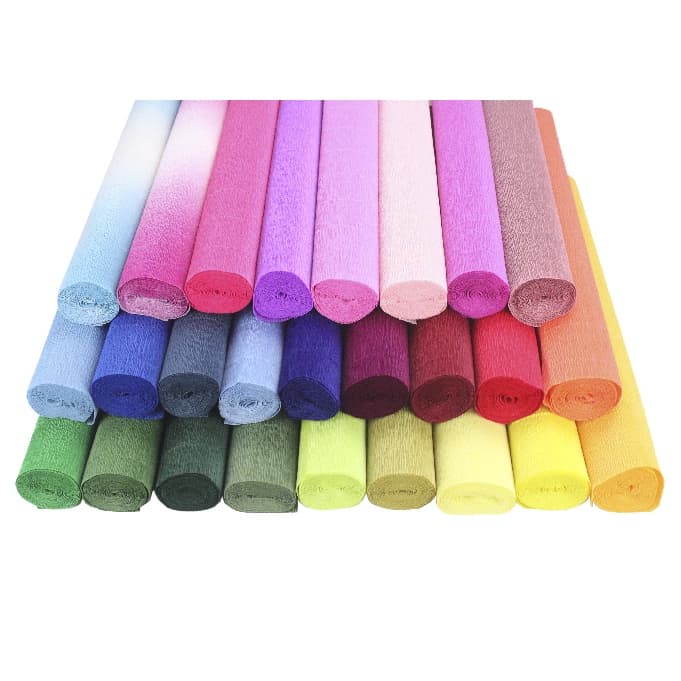 Papel Crepom Italiano Rossi - UNIDADE - 140g Tamanho 50 cm X 2,5 Mts - CONTINUAÇÃO DAS CORES