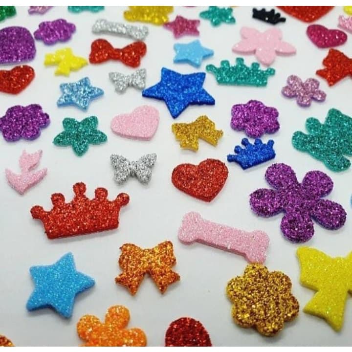 Mini Adesivos EVA para Pet – Kit com 50/150/300 Unidades Sortidas | Acessórios Decorativos Pet Shop