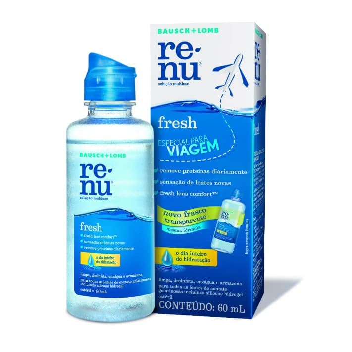 Renu Fresh 60ml Viagem Solução De Limpeza Para Lentes De Contato