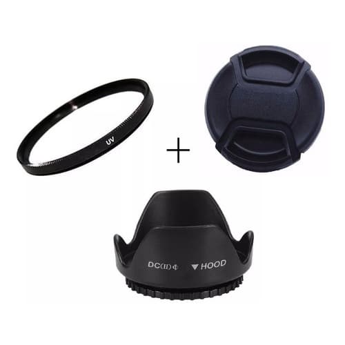 Tampa + Filtro Uv + Tulipa Parasol 52mm Ø52 Nikon Canon