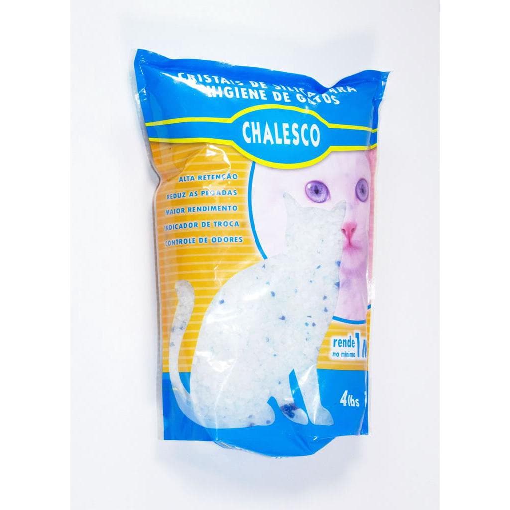 Areia Sanitária Para Gatos Cristais De Sílica Em Gel 1,8kg Chalesco