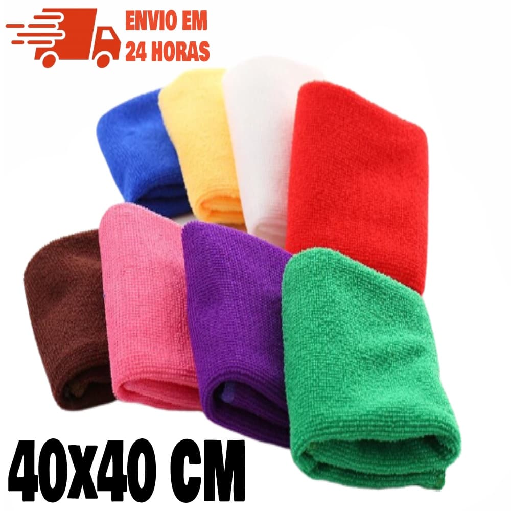 kit 4 Pano Toalha Automotiva Multiuso Microfibra Pano Mágico Carro Móveis Cozinha Flanela Anti-Risco