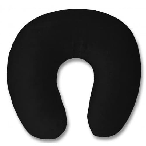 Almofada Apoio De Pescoço Preto Liso Lavavel