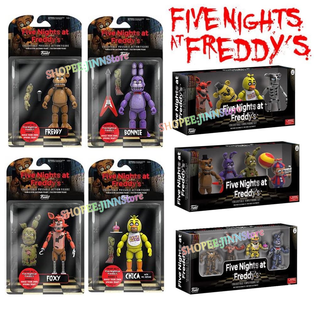 Funko FNAF Brinquedo FIVE NIGHTS AT FREDDY'S Action Figuras Pack BONNIE FOXY CHICA FREDDY Brinquedos Colecionáveis