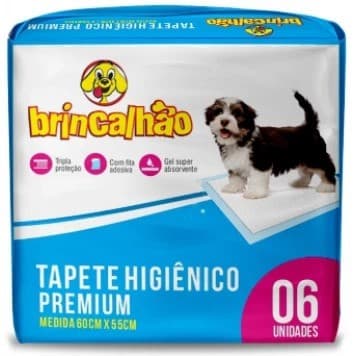 Tapete Higiênico Brincalhão Premium - 6 unid 60 cm x 55 cm