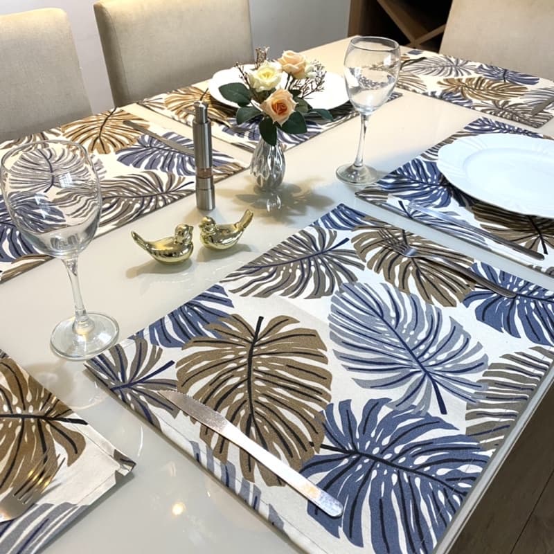 Jogo Americano de Tecido - Retangular - Kit 6 Peças - Mesa Posta