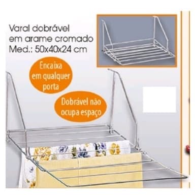 Varal Dobrável para Porta