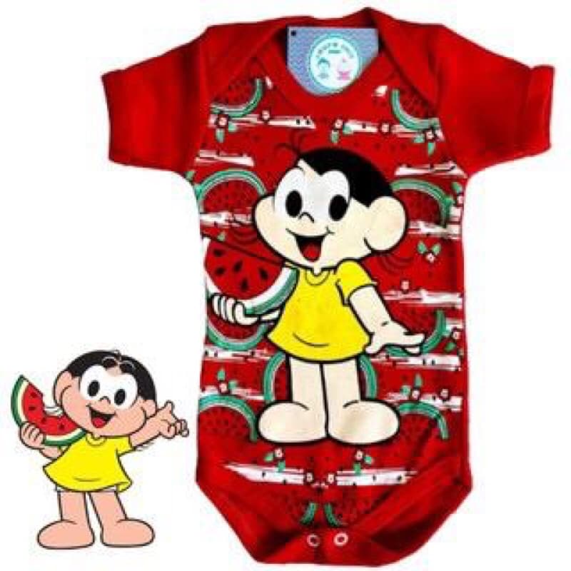 Body Temático Magali Corpinho Bebê Mesversário Fabricante Modelo Premium(k-1)