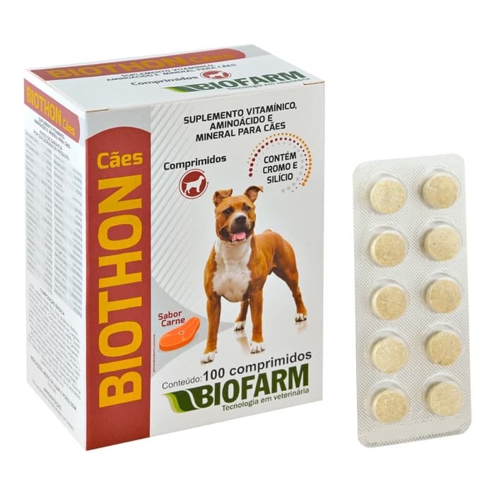 Biothon Suplemento Vitamínico Para Cães (Cartela 10 Comprimidos + Bula)