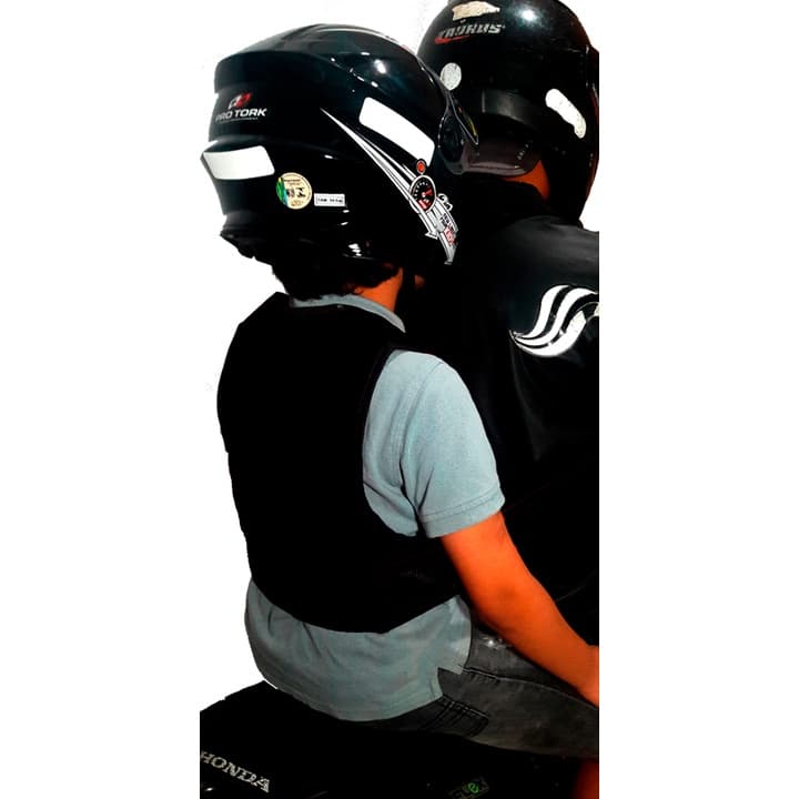 Colete Cinto Infantil para Moto Segurança - PRETO