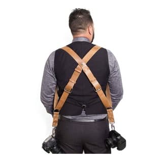 Alça Dupla Split Em Couro Legitimo Cameras Dslr Photopto