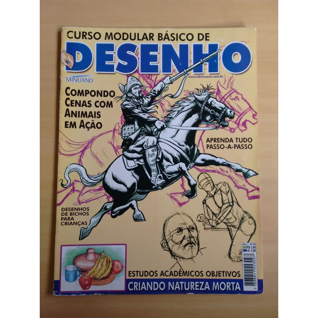 Revista Curso Básico De Desenho 4 Animais Realismo Arte 991r