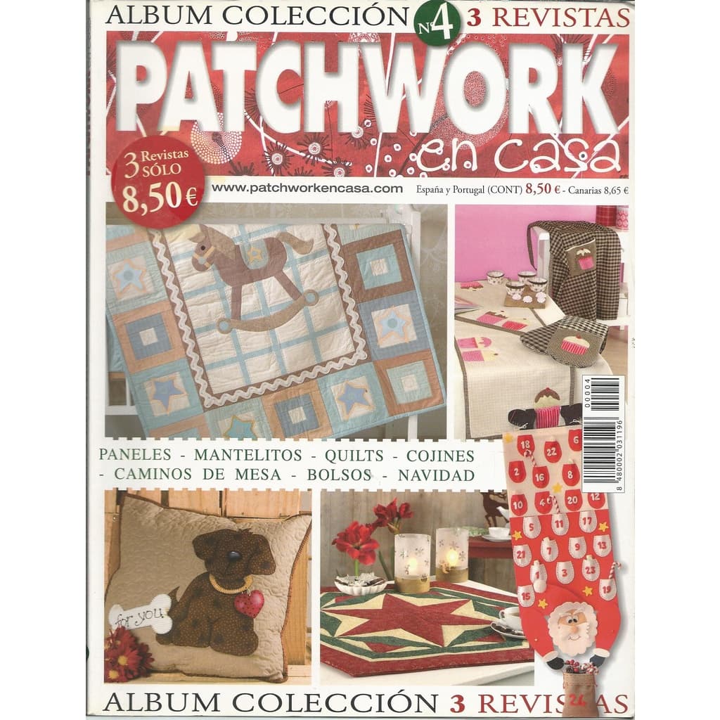 Revista Coleção Album Colección Patchwork, Ano 4, 3 Revistas