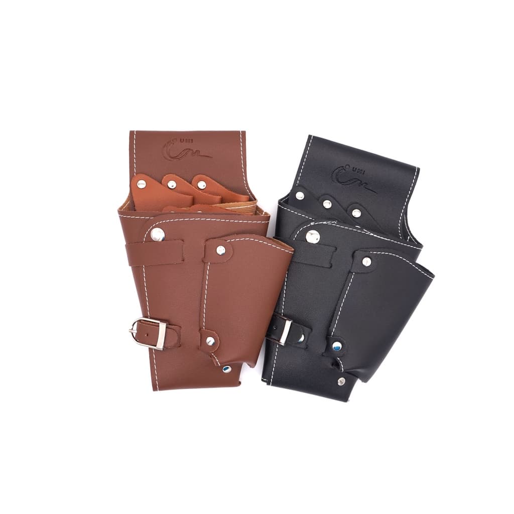 Pochete Para Tesoura de Couro Sintético Para Barbeiro e Cabelereiro.