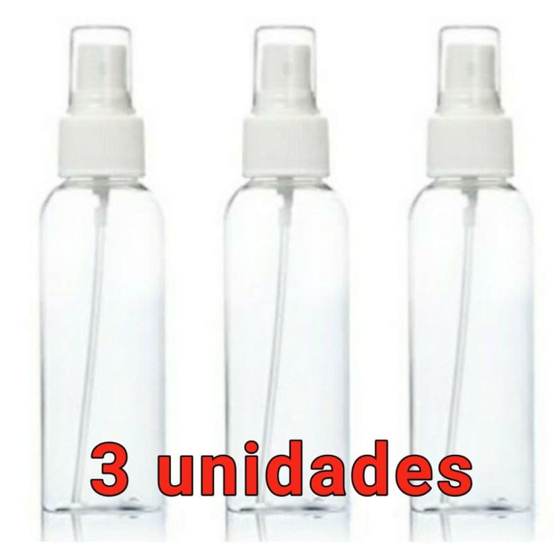 Kit com 3, 6 ou 9 unidades Borrifador Spray Frasco 60ml